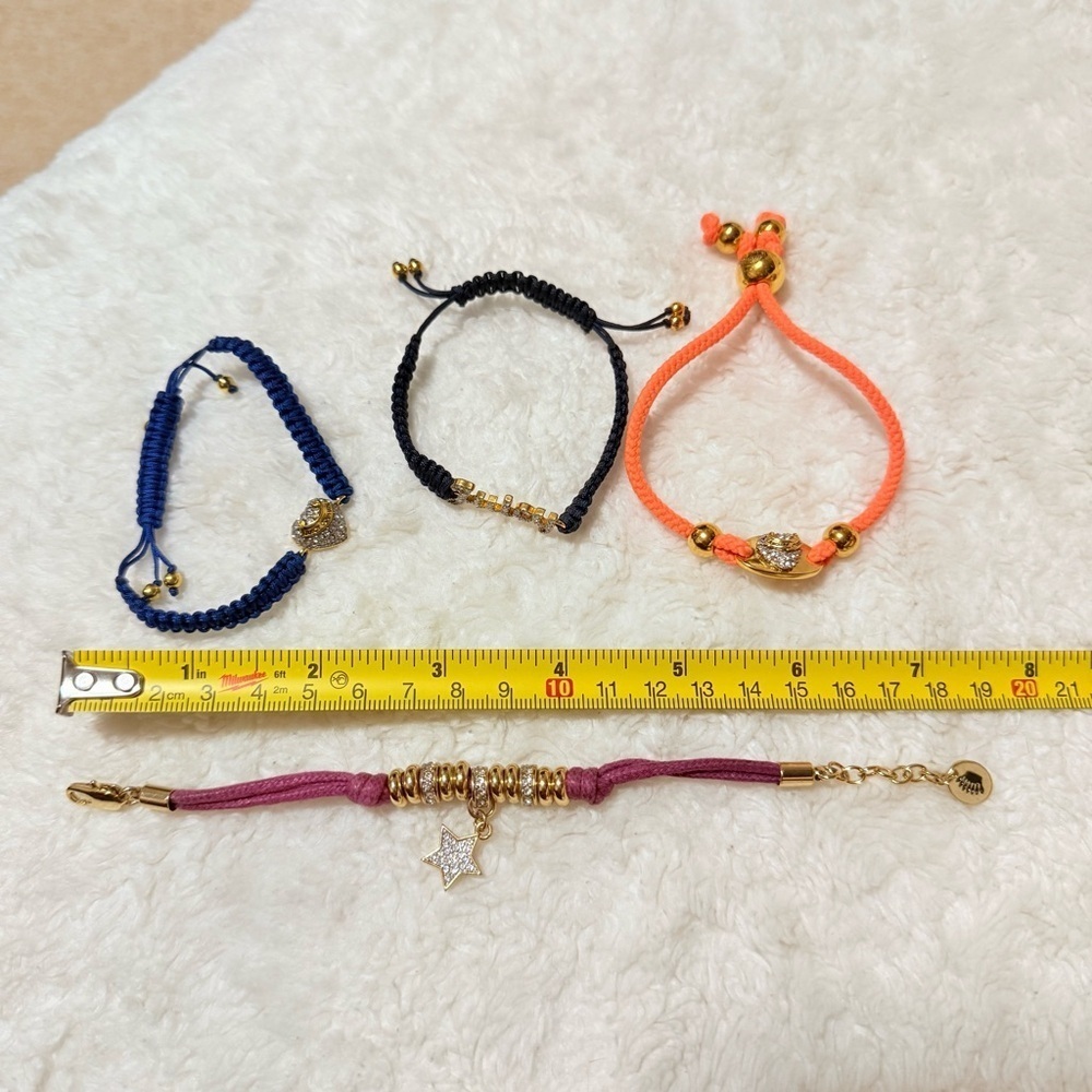 Juicy Couture Multicolor Bracelet Set of 4 with Heart and Star Charm - Picture 12 of 12